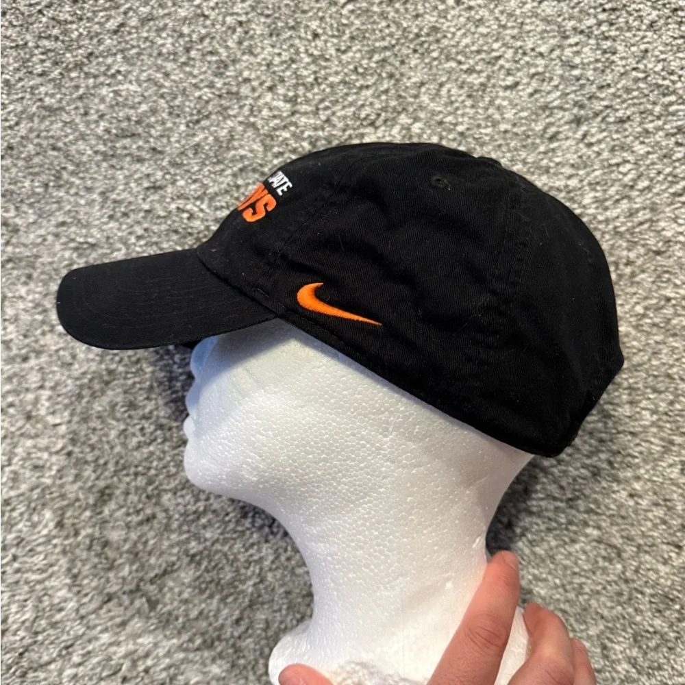 Nike Dri Fit Hat Cap Mens OSU Oklahoma State Blk Adjustable Strapback Heritage86